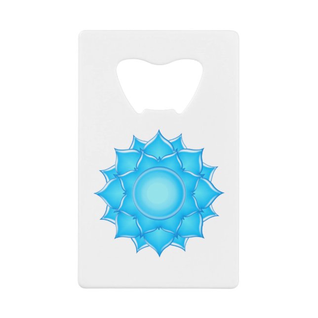 Blue Glass Lotus Flower Drawing (Front)