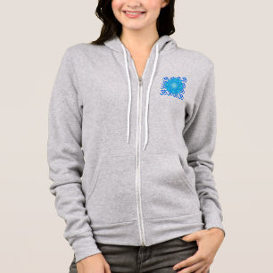 Blue Glass Lotus Flower Drawing With Om Pattern Hoodie