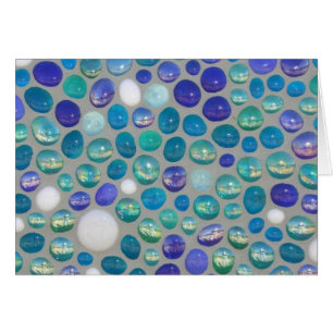 Blue Glass Pebble Mosaic