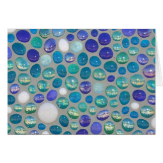 Blue Glass Pebble Mosaic
