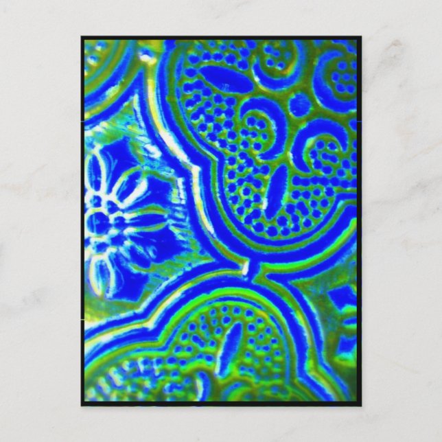 Blue Glass Postcard (Front)