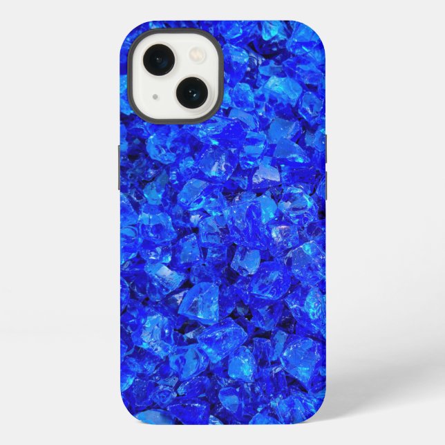 Blue Glass Rocks iPhone Case (Back)
