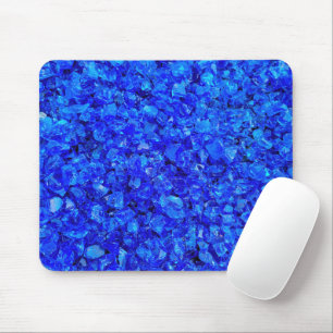 Blue Glass Rocks Mouse Mat