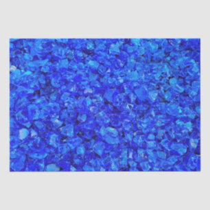 Blue Glass Rocks  Tissue Paper