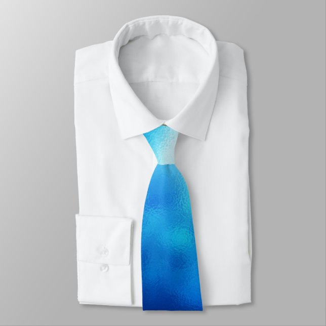 Blue Glass Tie (Tied)