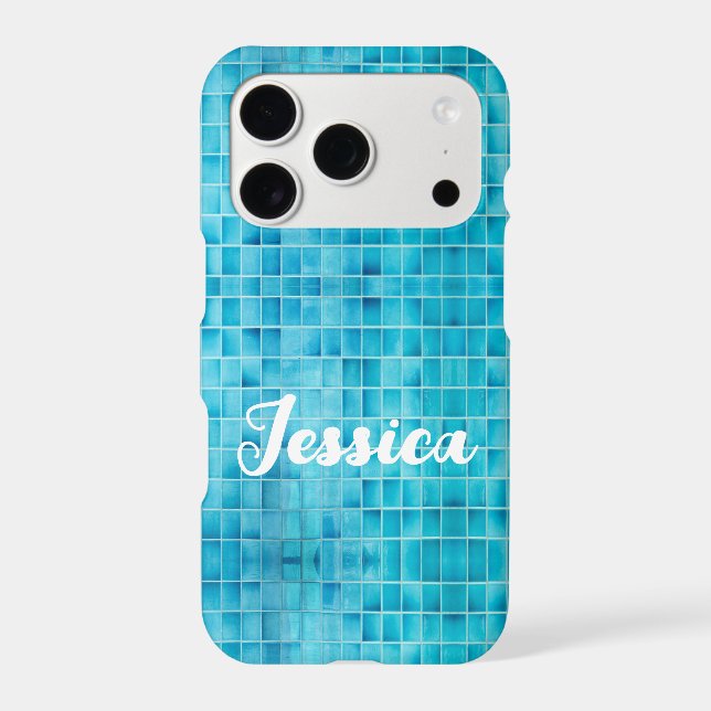 Blue glass tile blocks mosaic (Back)