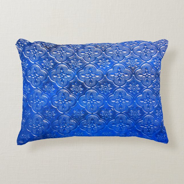 Blue glass with patternspattern, glass, abstract,  decorative cushion (Front)