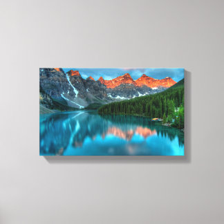 Blue Glaze Lake Mountain Canvas Print