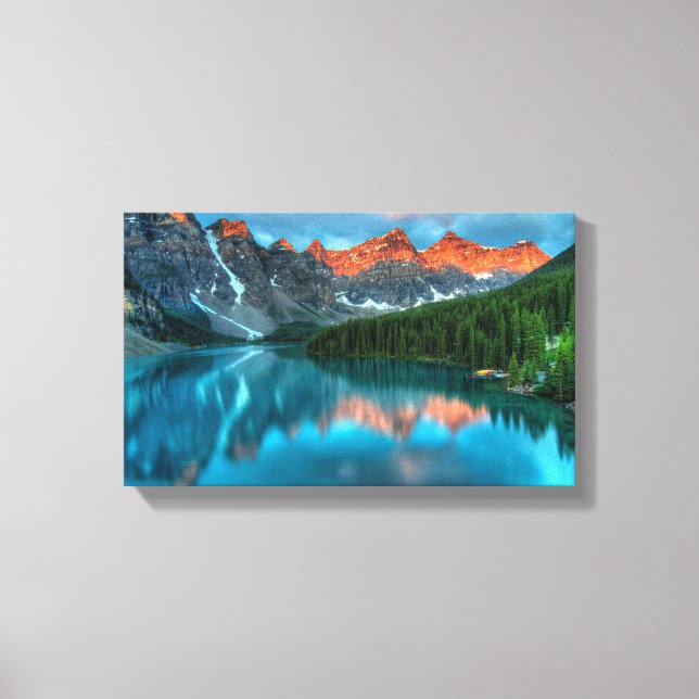 Blue Glaze Lake Mountain Canvas Print (Front)