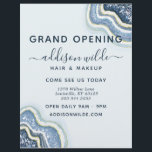 Blue Glitter Agate Geode Business Flyer<br><div class="desc">Blue Glitter Agate Geode Grand Opening Business Flyer. Perfect for makeup artists,  hair stylists,  cosmetologists,  and more!</div>