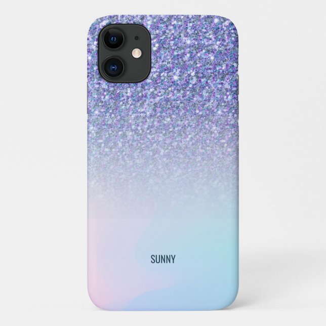 Blue glitter and colourful blurred background Case-Mate iPhone case (Back)