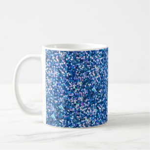 Blue glitter Background. Background filled with sh Coffee Mug