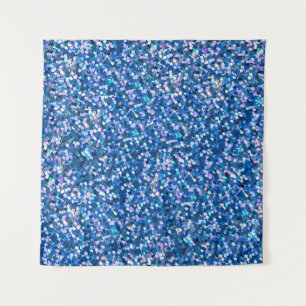 Blue glitter Background. Background filled with sh Tapestry