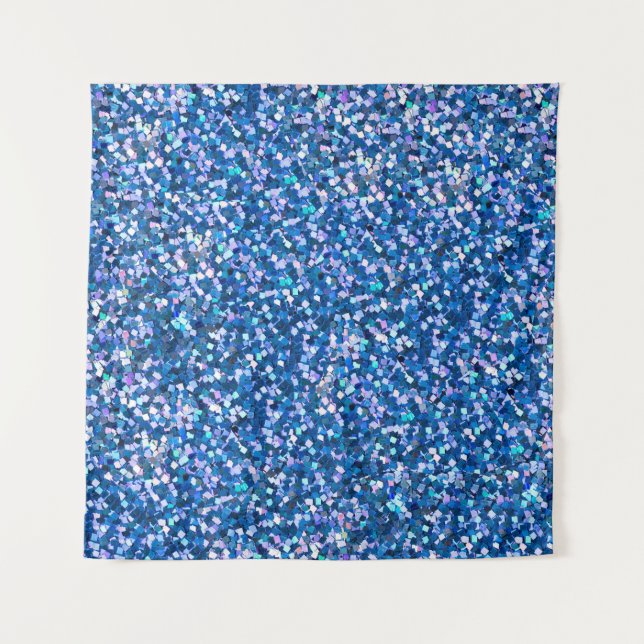 Blue glitter Background. Background filled with sh Tapestry (Front)