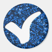 Blue Glitter Check Mark Write Symbol