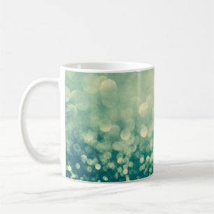 Blue glitter christmas abstract coffee mug