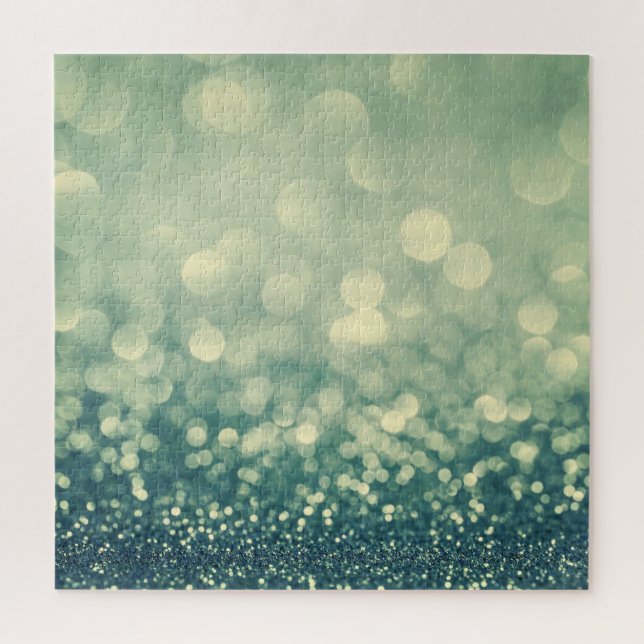 Blue Glitter: Christmas Abstract Jigsaw Puzzle (Vertical)