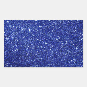 Blue Glitter Classic Square Sticker