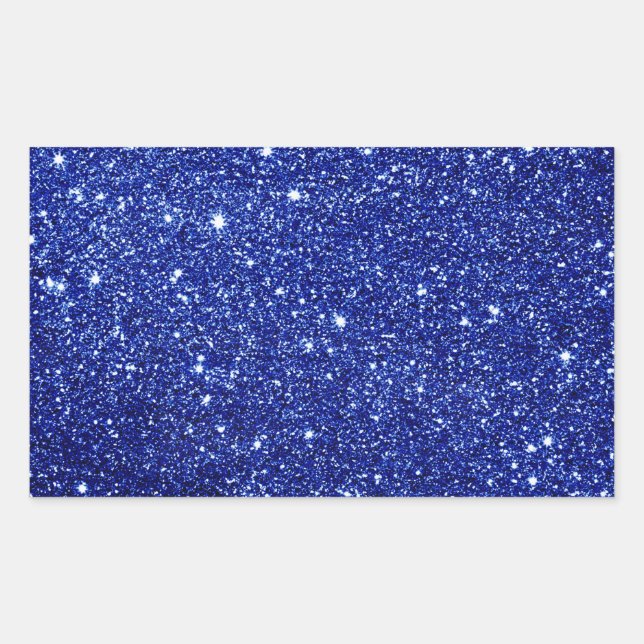 Blue Glitter  Classic  Square Sticker (Front)