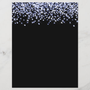 Blue Glitter Confetti Scrapbook Paper