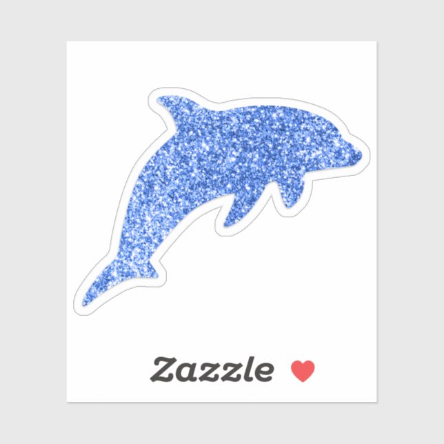 Blue Glitter Dolphin (Sheet)
