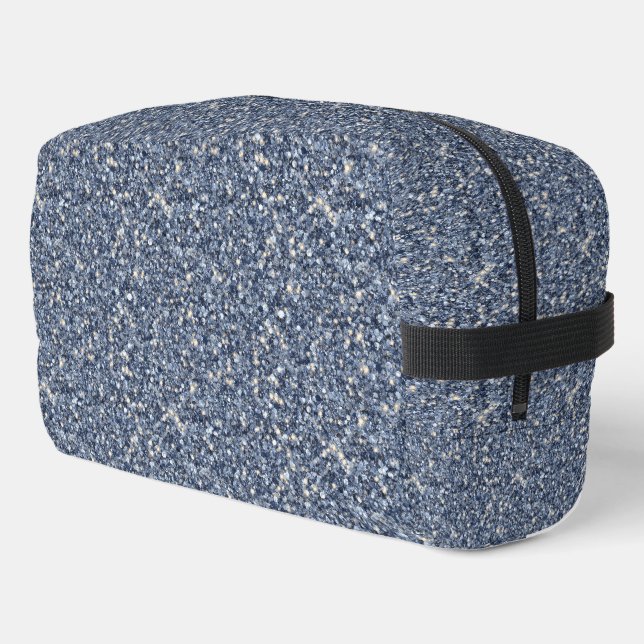 Blue Glitter Dopp Kit (Left Corner)