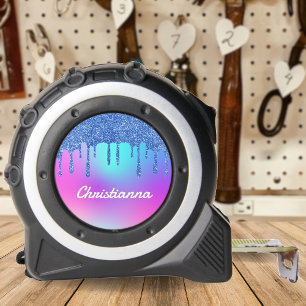 Blue Glitter Drip Fluorescent Neon Pink & Purple 1