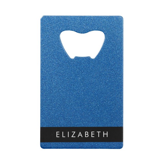 Blue Glitter, Glitter Background, Your Name (Front)