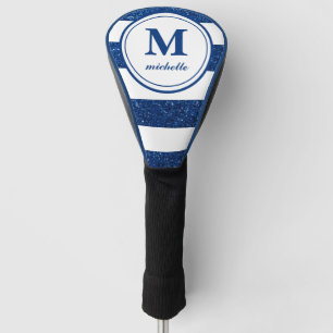 Blue Glitter   Golf   personalised NAME monogram Golf Head Cover