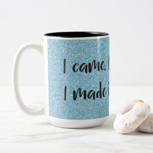 Blue Glitter I Made It Awkward Coffee Mug