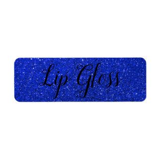 Blue Glitter  Lipgloss label