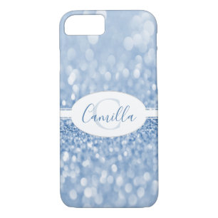 Blue Glitter Personalise Case-Mate iPhone Case