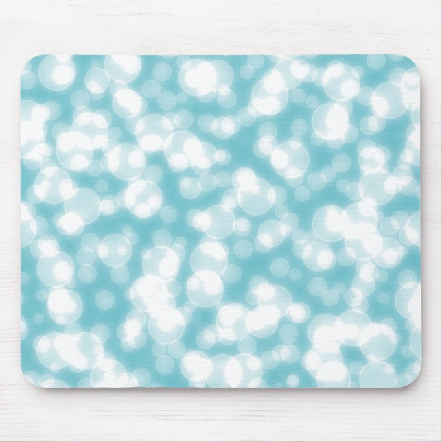 Blue Glitter Personalise Mouse Mat (Front)