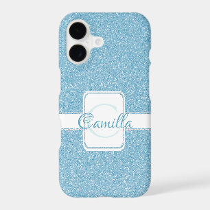 Blue Glitter Personalised Case-Mate iPhone Case
