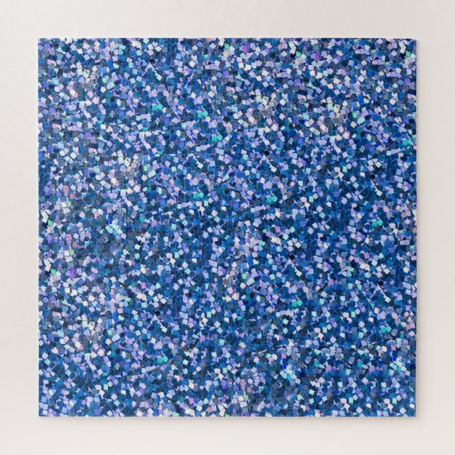 Blue Glitter: Shiny Abstract Background Jigsaw Puzzle (Vertical)
