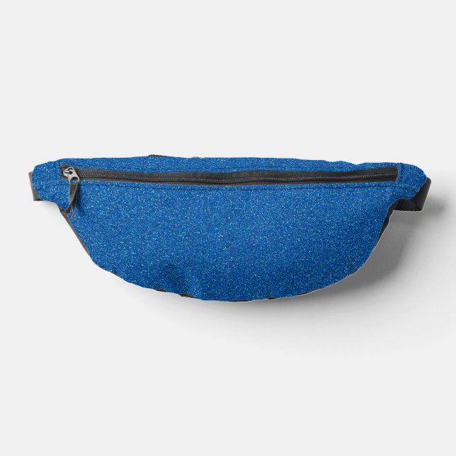 Blue Glitter, Sparkle, Glitter Background Bum Bags (Lay Down)