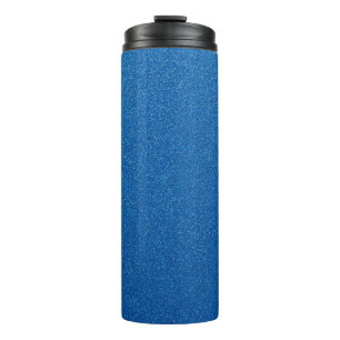 Blue Glitter, Sparkle, Glitter Background Thermal Tumbler