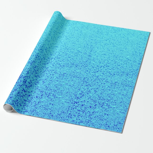 Blue Glitter Sparkle Shiny Shimmer Wrapping Paper (Unrolled)