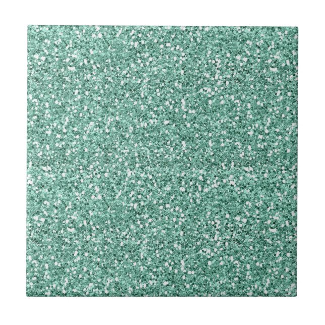 Blue glitter sparkle tile (Front)