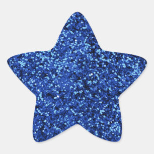 Blue Glitter Star Sticker