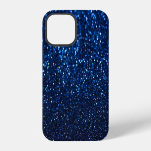 Blue Glitter Texture Festive Sparkle iPhone 12 Case