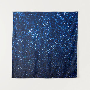 Blue Glitter Texture Festive Sparkle Tapestry