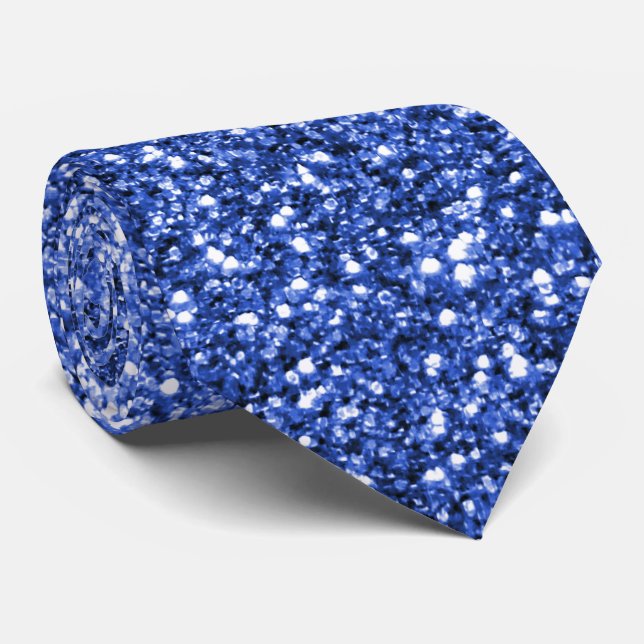 blue glitter tie