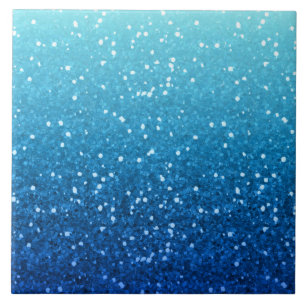 blue glitter tile