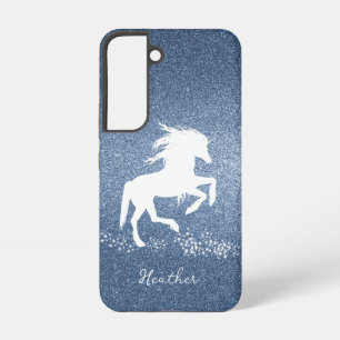 Blue Glitter Unicorn Samsung Galaxy Case
