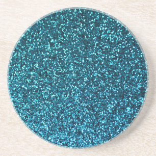 Blue Glittery Pattern Coaster