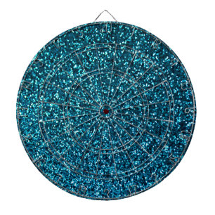 Blue Glittery Pattern Dartboard