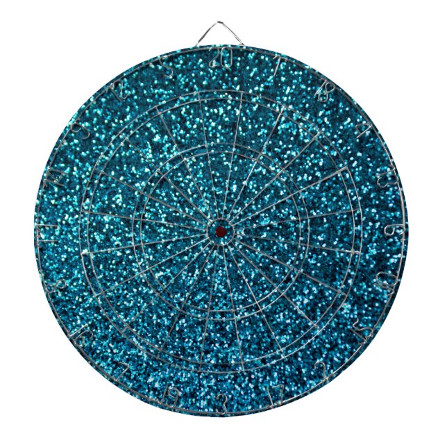 Blue Glittery Pattern Dartboard (Front)