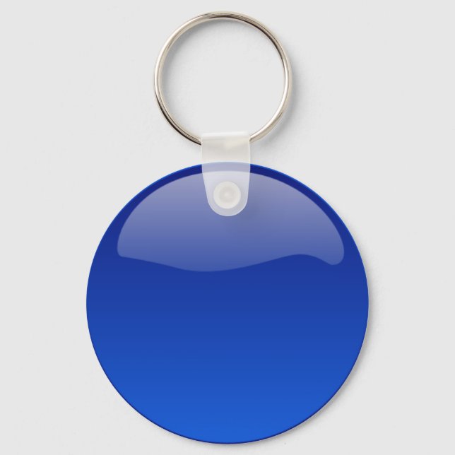 Blue Glossy Button Keychain (Front)