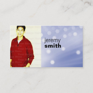Blue Glow Headshot Business Card